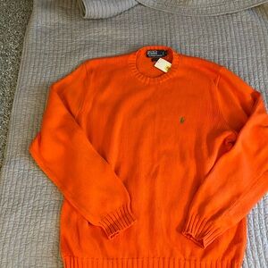 Ralph Lauren Polo orange cotton sweater